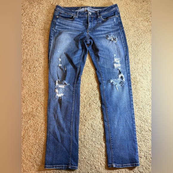 American Eagle Outfitters Denim - American Eagle Outfitters Slouchy‎ Skinny Distressed Blue Skinny Jeans